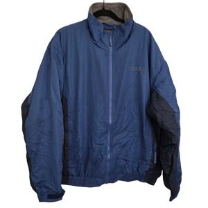 Cabela's XL TALL Fleece Lined Jacket Men Blue Colorblock Windbreaker‎ Shell Gorp